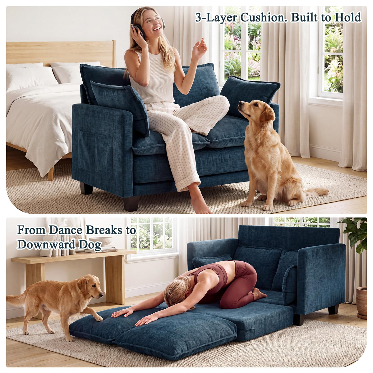 49" Convertible Sofa Bed I44215