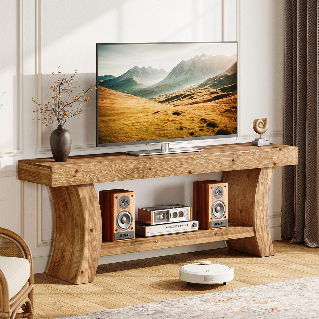 63" Solid Wood TV Stand with Storage Z20813