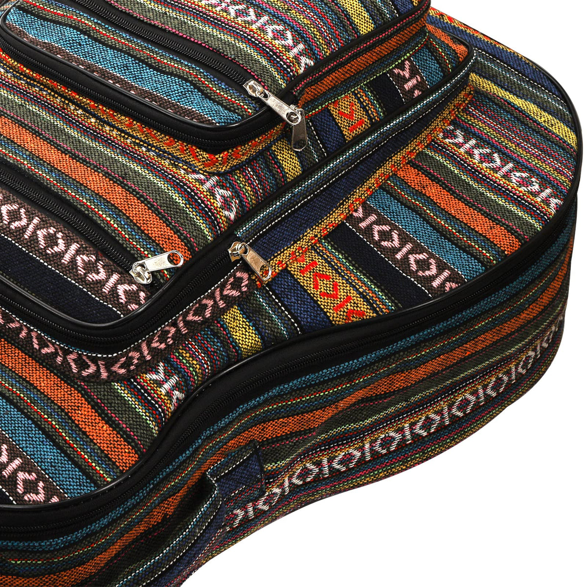 43 Inch Acoustic Guitar Gig Bag with Backpack Strap and 5 Pockets W596583