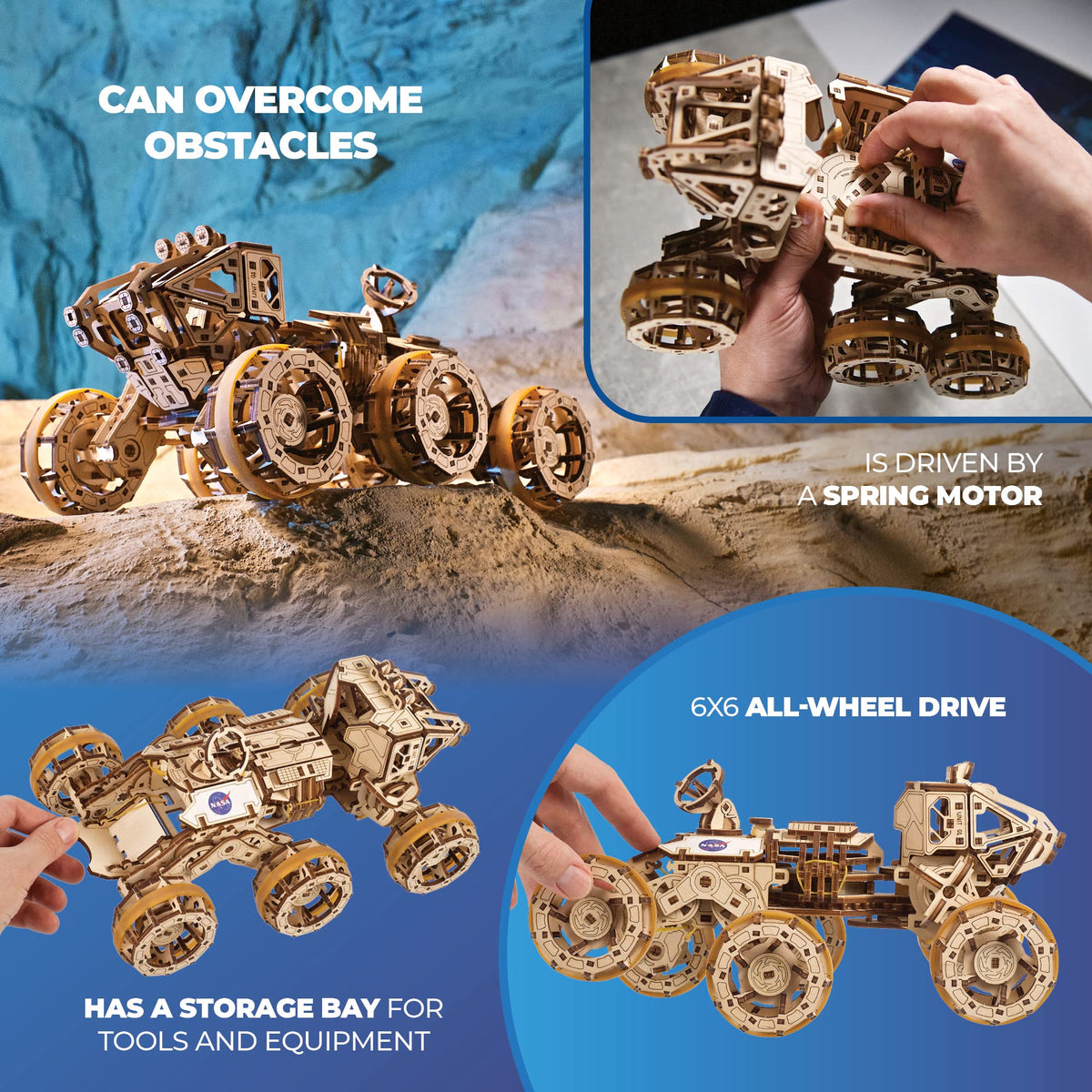 3D Wooden Puzzle Mechanical Model with Spring Drive C802