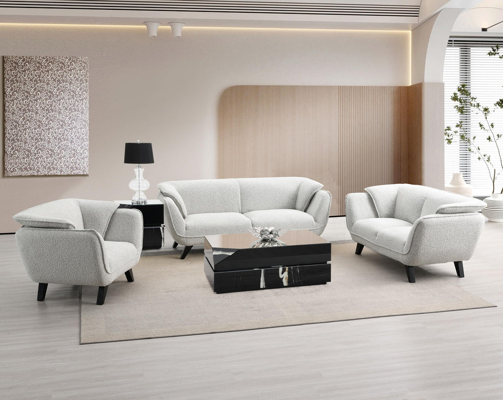 Light Gray Upholstered Loveseat L419829