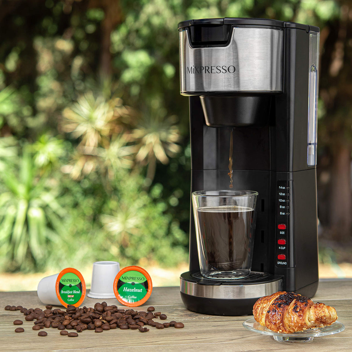Black Single Serve Coffee Maker 30 oz J9719